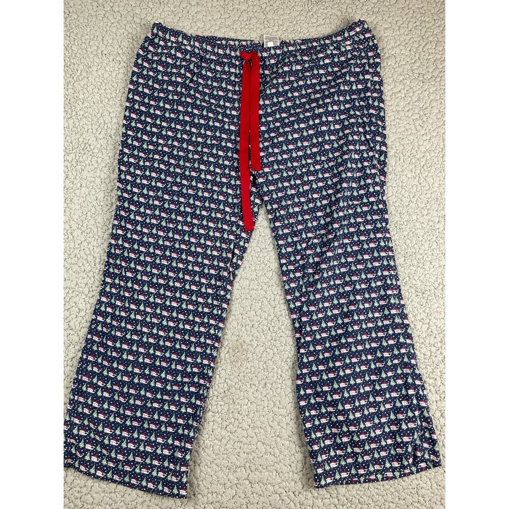 Vineyard Vines Santa Whale Mens Christmas Holiday Cotton Pajama Bottoms Pants XL - Picture 2 of 6